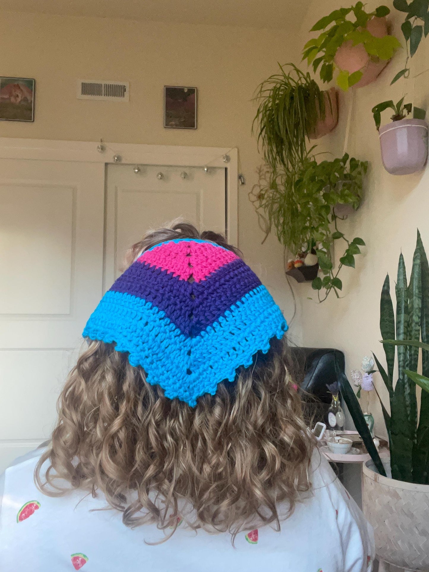 Custom: Pride Flag Crochet Hair Bandana