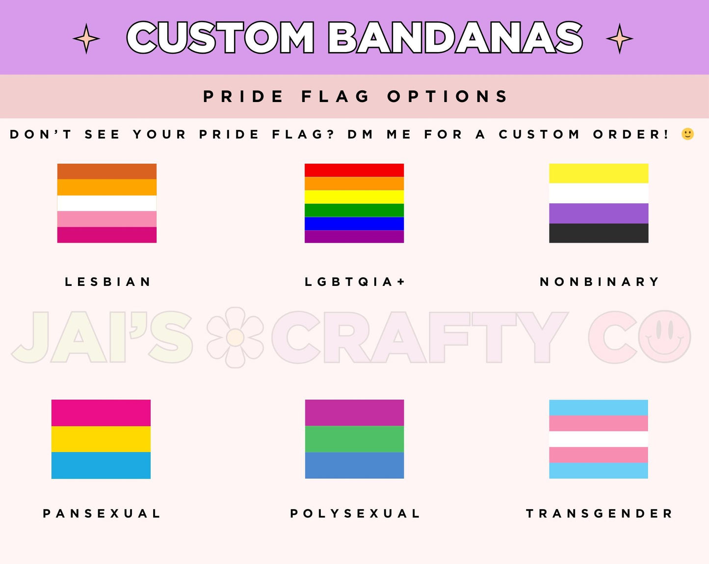 Custom: Pride Flag Crochet Hair Bandana