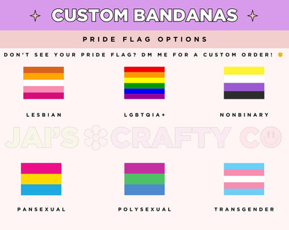 Custom: Pride Flag Crochet Hair Bandana