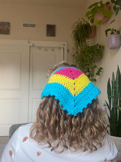 Custom: Pride Flag Crochet Hair Bandana