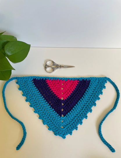 Custom: Pride Flag Crochet Hair Bandana
